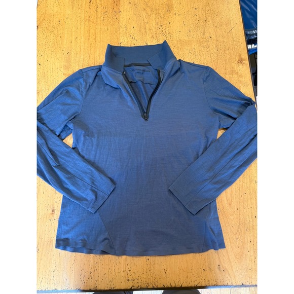 Orlebar Brown Other - Orlebar Brown Sebastian Size M Blue Merino Wool Blend Quarter Zip Pullover Shirt